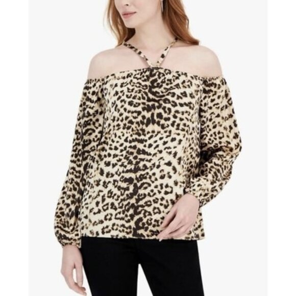 INC International Concepts Tops - Inc International Concepts Cheetah Off The Shoulder Top Size M NWT